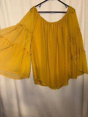 Women’s Mustard Color Long Sleeve Blouse